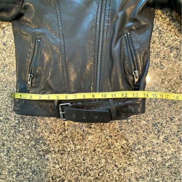 Mackage for Aritzia Black Lamb Skin Leather Moto Jacket Size XS - Picture 10 of 13